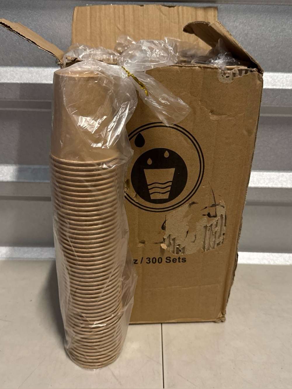 300 Pack 5 oz Kraft Brown Disposable Paper Cups for Hot & Cold Drinks - Picture 5 of 8